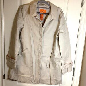 Joe Fresh Women's Rain Trench Coat Size XL Cotton Lightweight Lined Pockets